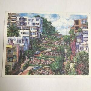 San Francisco Lombard Street CA Postcard Clover Editions 1995 France by Thibaut